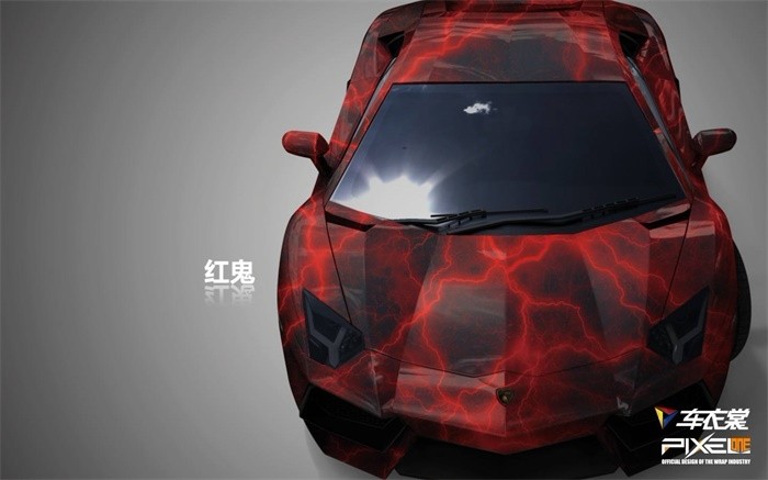 红鬼闪电私人定制彩绘改色膜