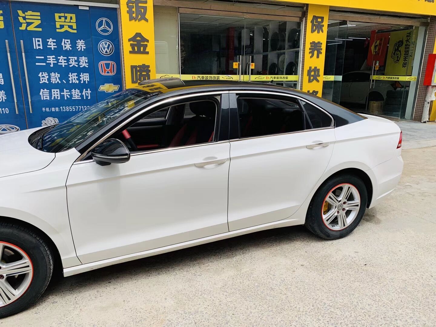 大众凌渡边柱改色……门把手电镀银(图2)