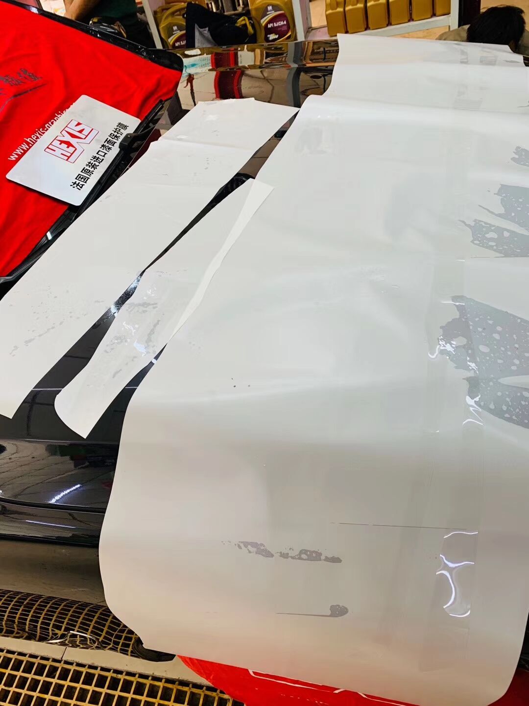 又一台宝马740施工法国， HEXIS漆面保护膜，开始干活(图2)