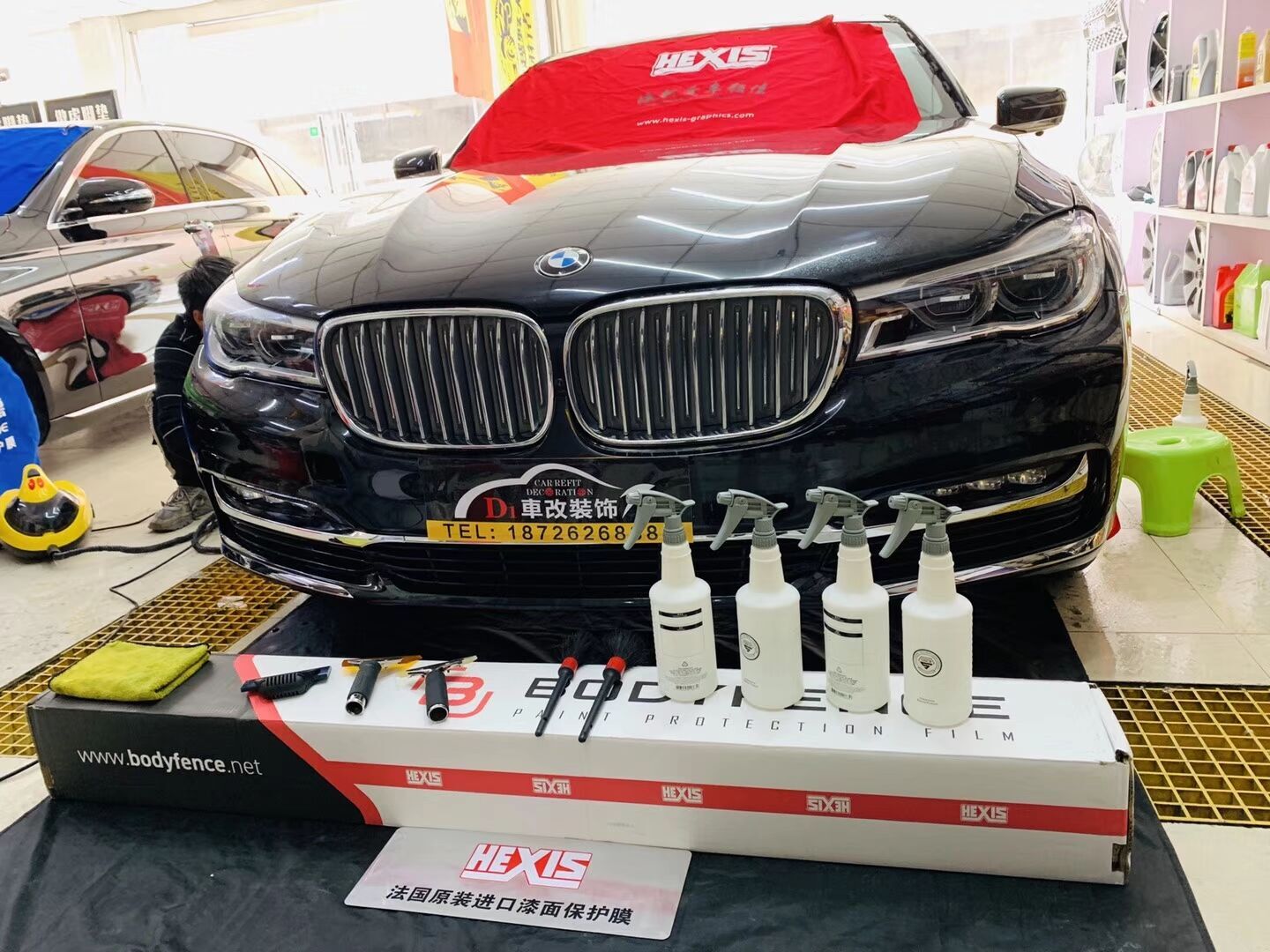 又一台宝马740施工法国， HEXIS漆面保护膜，开始干活(图6)
