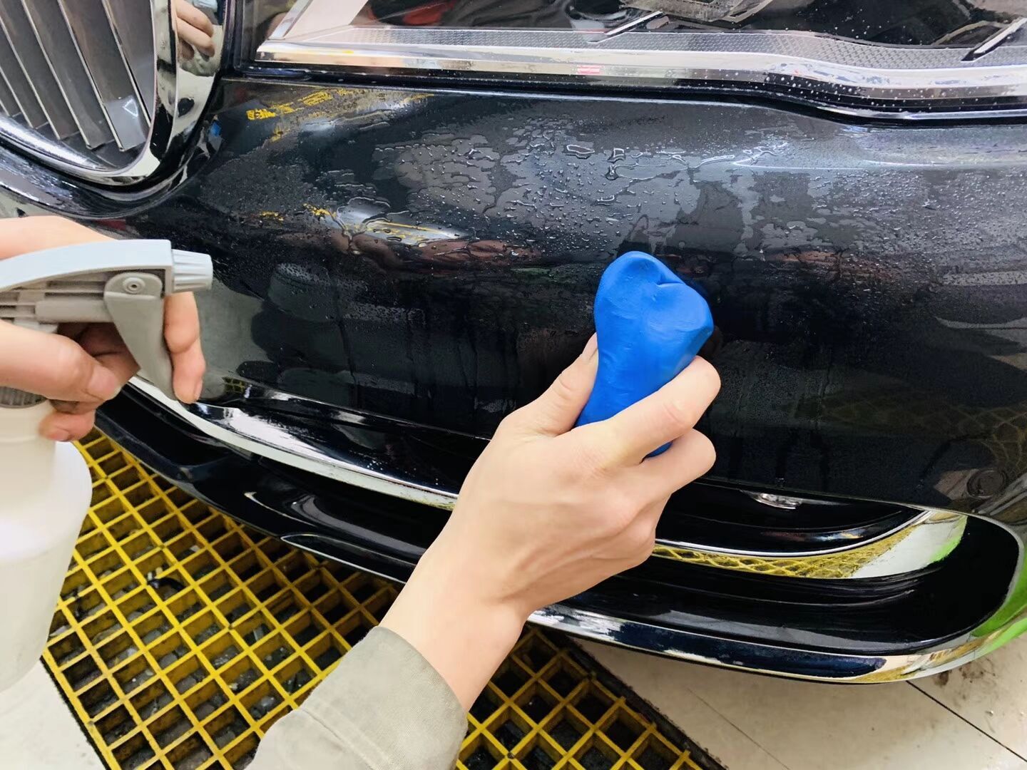 又一台宝马740施工法国， HEXIS漆面保护膜，开始干活(图4)