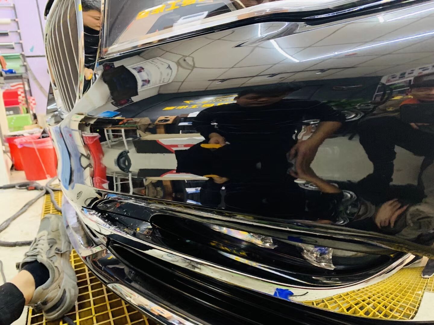 又一台宝马740施工法国， HEXIS漆面保护膜，开始干活(图3)