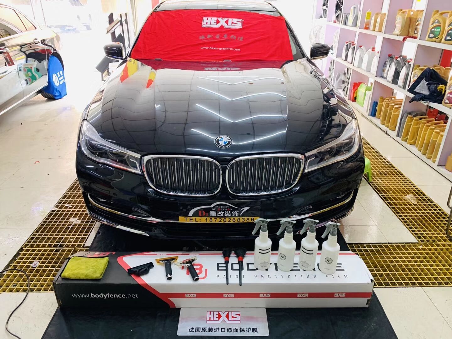 又一台宝马740施工法国， HEXIS漆面保护膜，开始干活(图5)